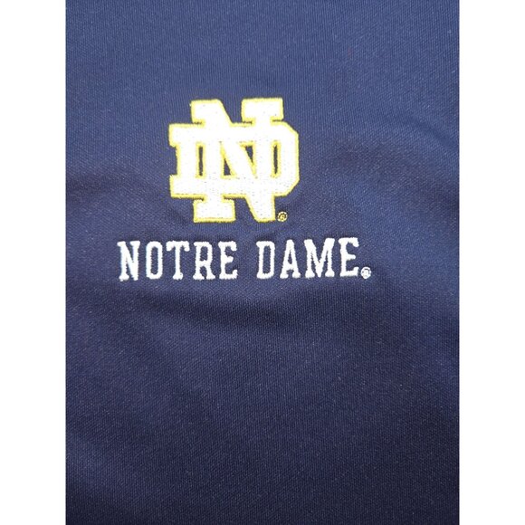 Under Armour Notre Dame Polo Shirt XL HeatGear Navy Blue Loose Fit Mens Apparel - Picture 5 of 7